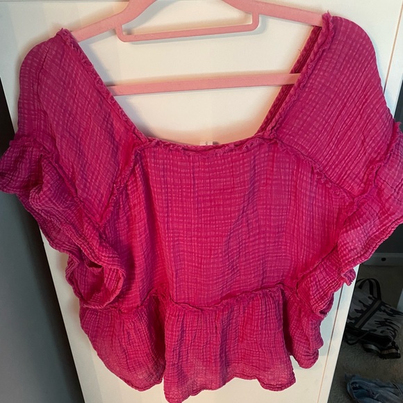 Anthropologie Daily Practice Gauzy Ruffled Top - Picture 3 of 5